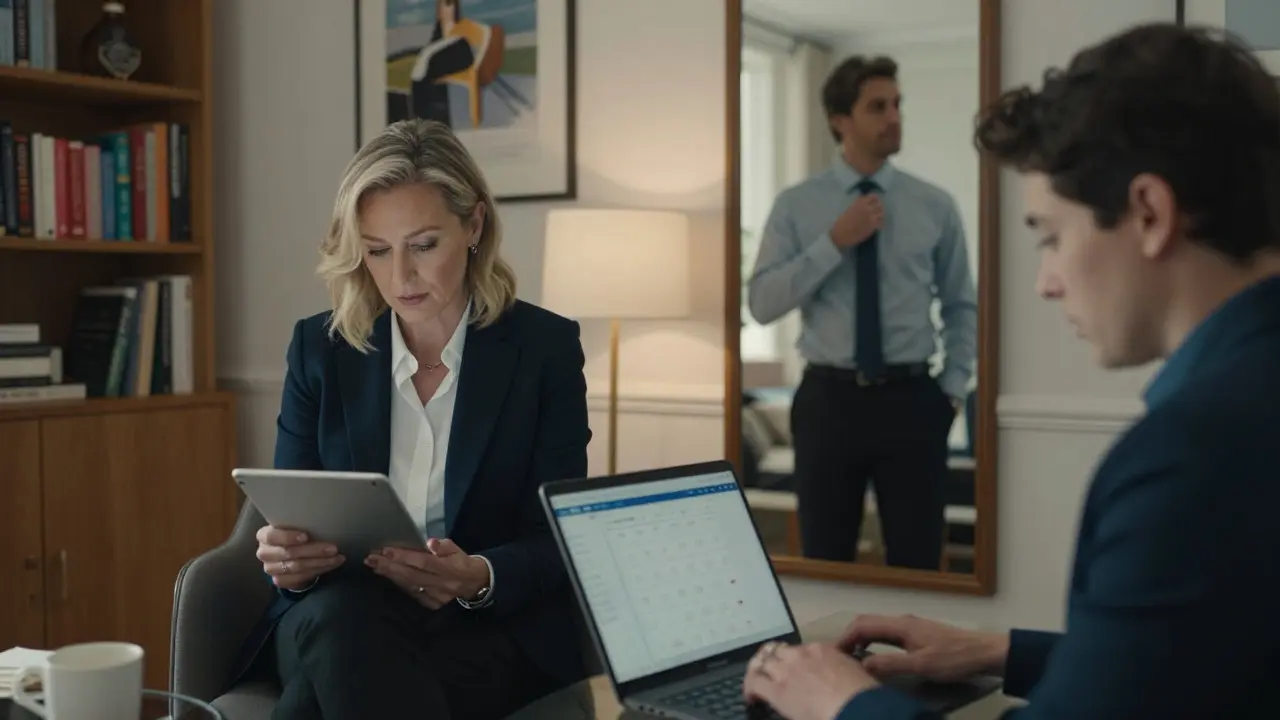 Independent escorts working privately in their homes, using encrypted apps and managing their schedules.